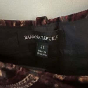 Banana republic velvet paisley pants trousers 4
